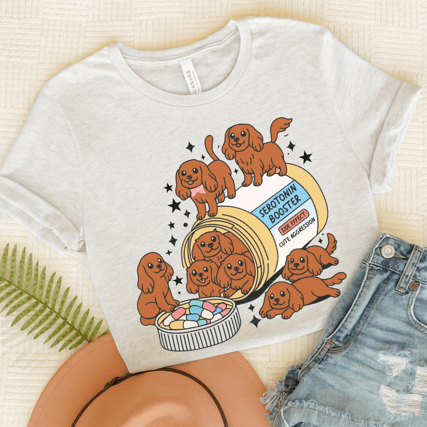 Ruby Cavalier King Charles Serotonin Tee Ash