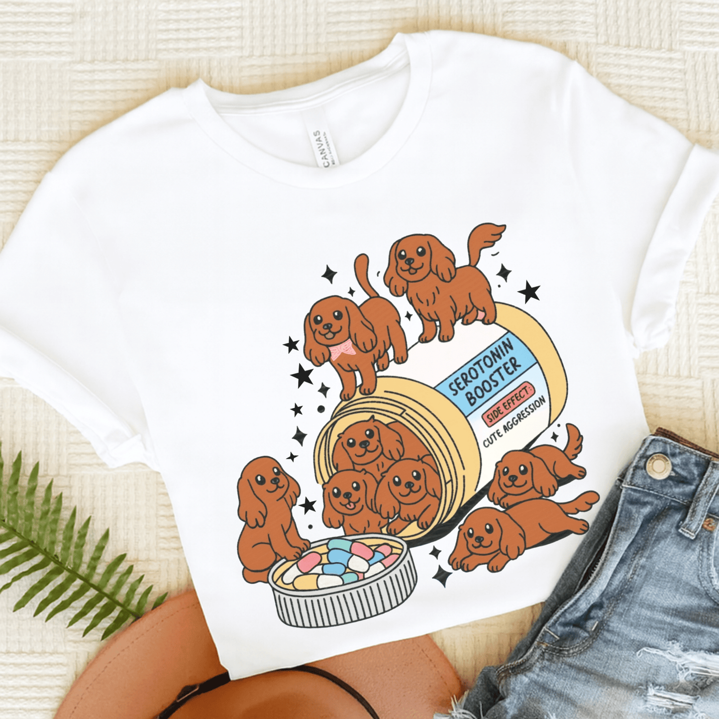 Ruby Cavalier King Charles Serotonin Tee White