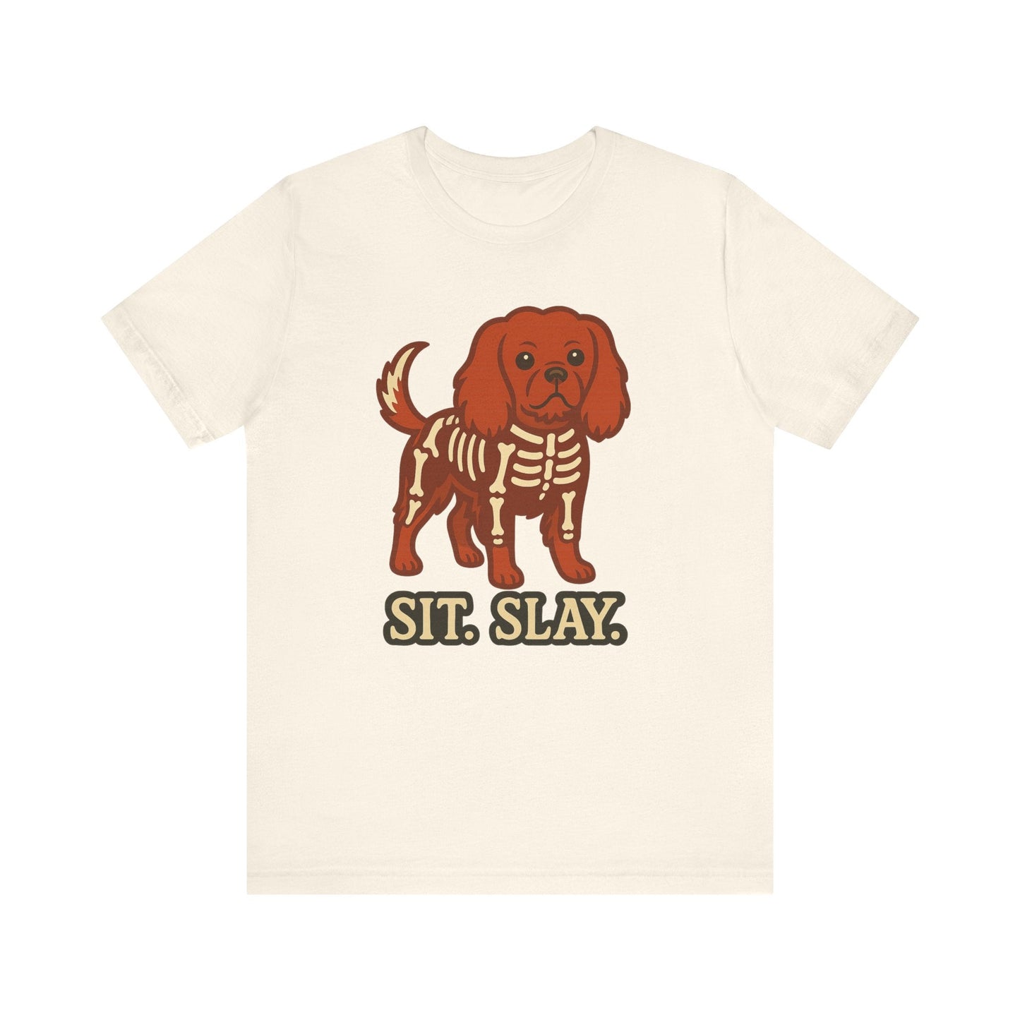 Printify T-Shirt Ruby Cavalier King Charles Stay. Slay. Halloween TShirt
