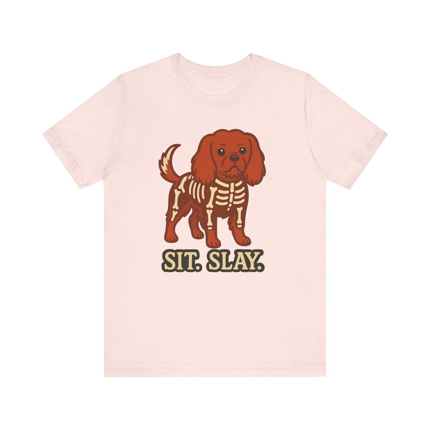 Printify T-Shirt Ruby Cavalier King Charles Stay. Slay. Halloween TShirt