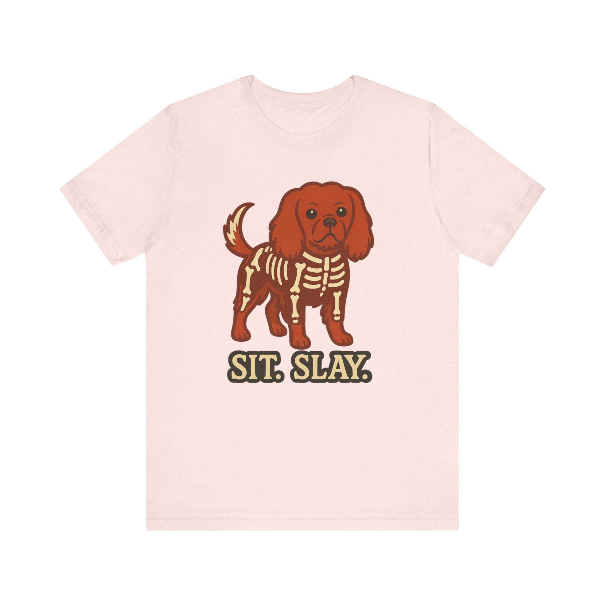 Printify T-Shirt Ruby Cavalier King Charles Stay. Slay. Halloween TShirt