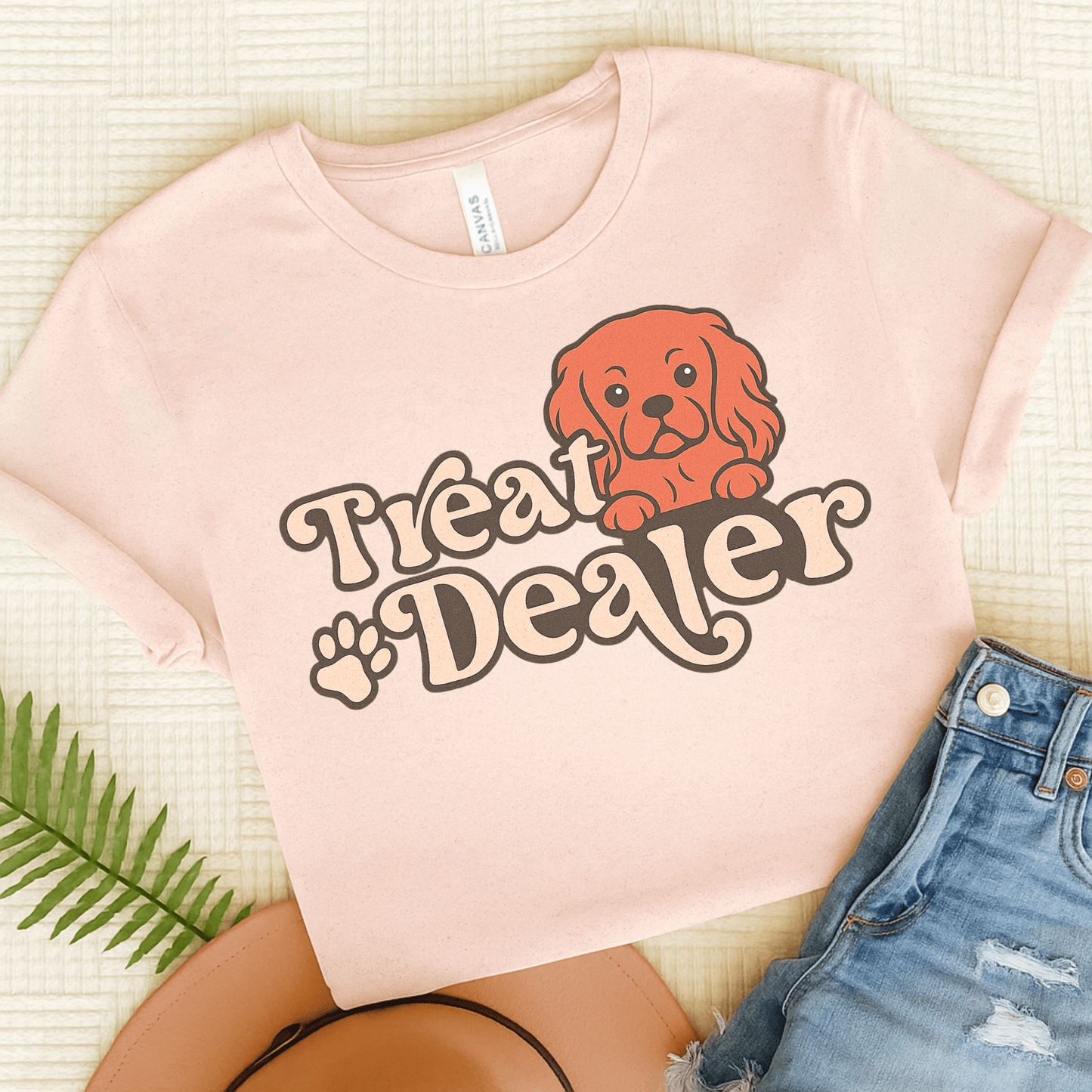Printify T-Shirt Soft Pink / S Ruby Cavalier King Charles Treat Dealer TShirt