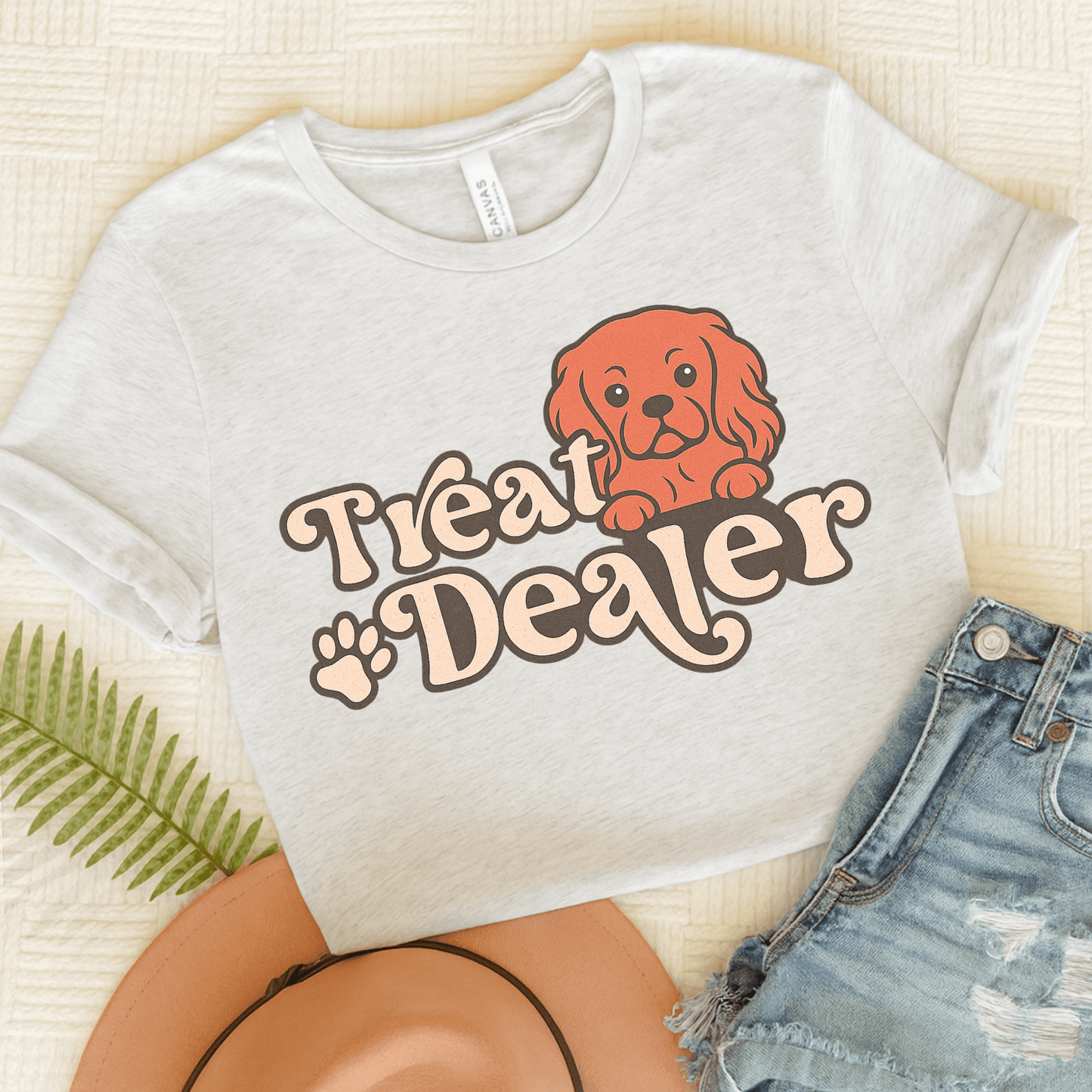 Printify T-Shirt Ash / S Ruby Cavalier King Charles Treat Dealer TShirt