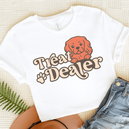 Printify T-Shirt White / S Ruby Cavalier King Charles Treat Dealer TShirt