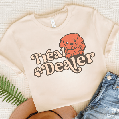 Printify T-Shirt Natural / S Ruby Cavalier King Charles Treat Dealer TShirt