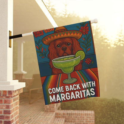 Ruby Cavalier Margaritas Garden Flag