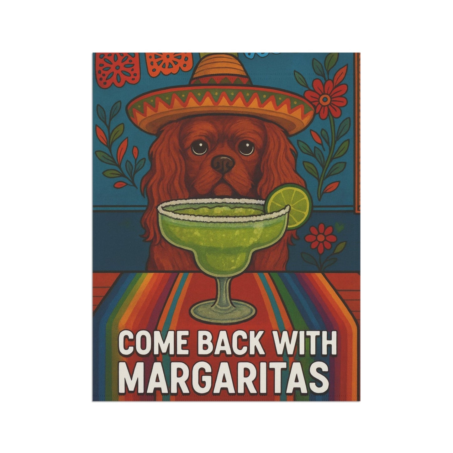 Ruby Cavalier Margaritas Garden Flag