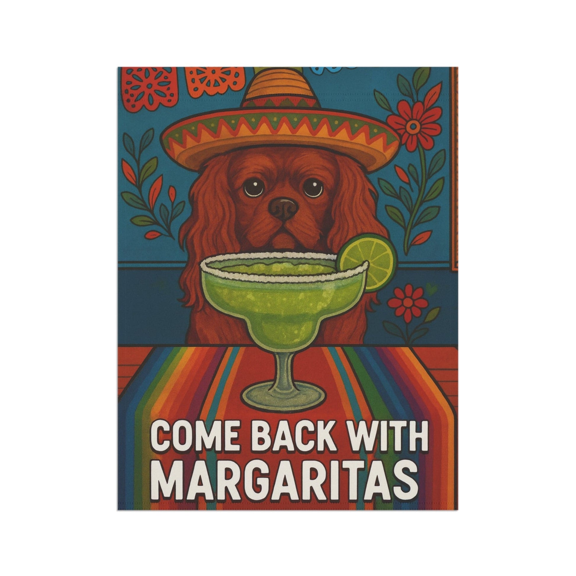Ruby Cavalier Margaritas Garden Flag