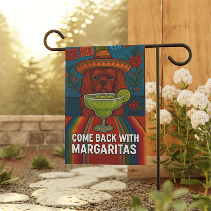 Ruby Cavalier Margaritas Garden Flag