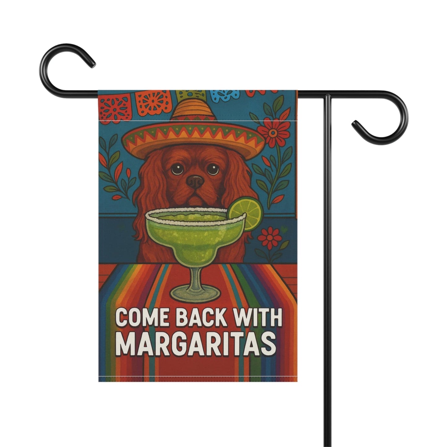Ruby Cavalier Margaritas Garden Flag