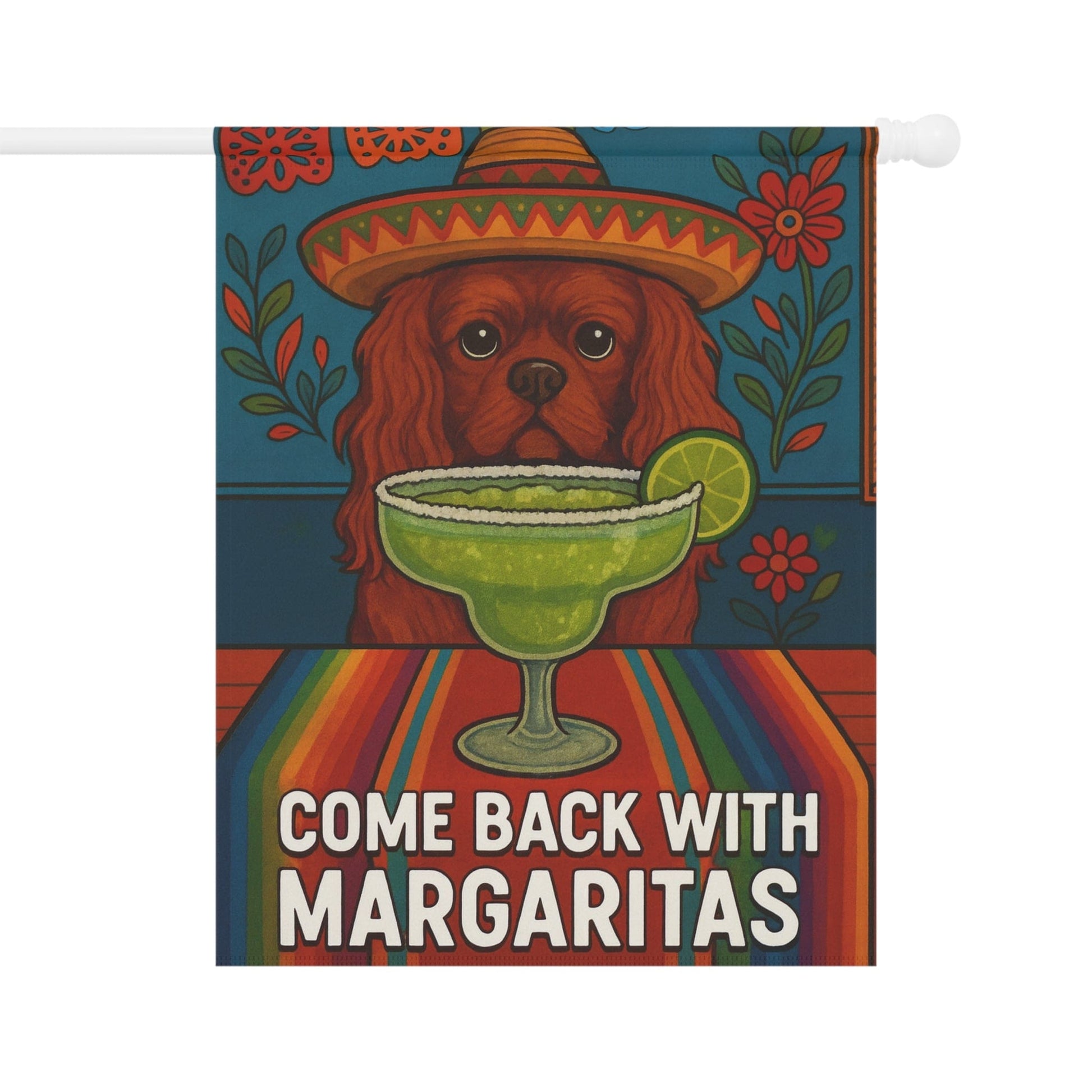 Ruby Cavalier Margaritas Garden Flag
