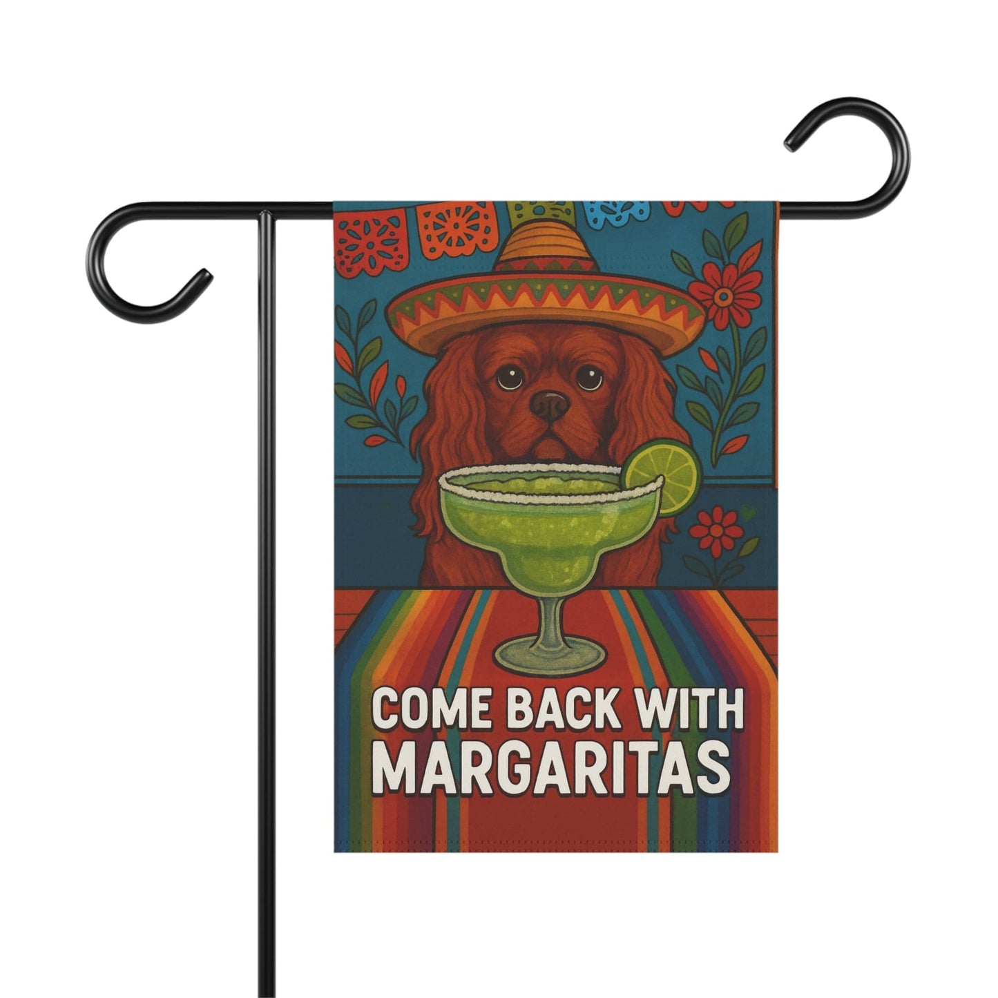 Ruby Cavalier Margaritas Garden Flag