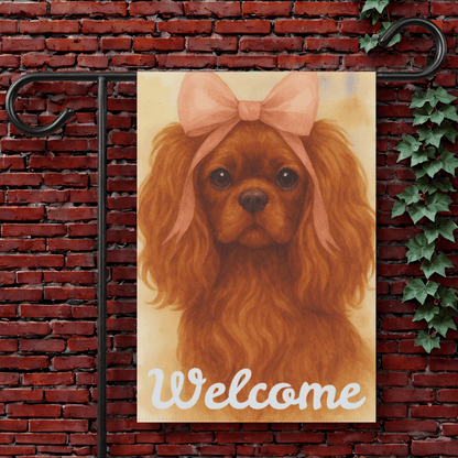 Ruby Cavalier Pink Coquette Garden Flag 12'' × 18''