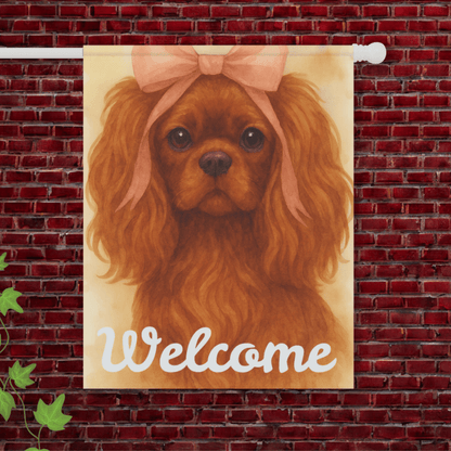 Ruby Cavalier Pink Coquette Garden Flag 24.5'' × 32''