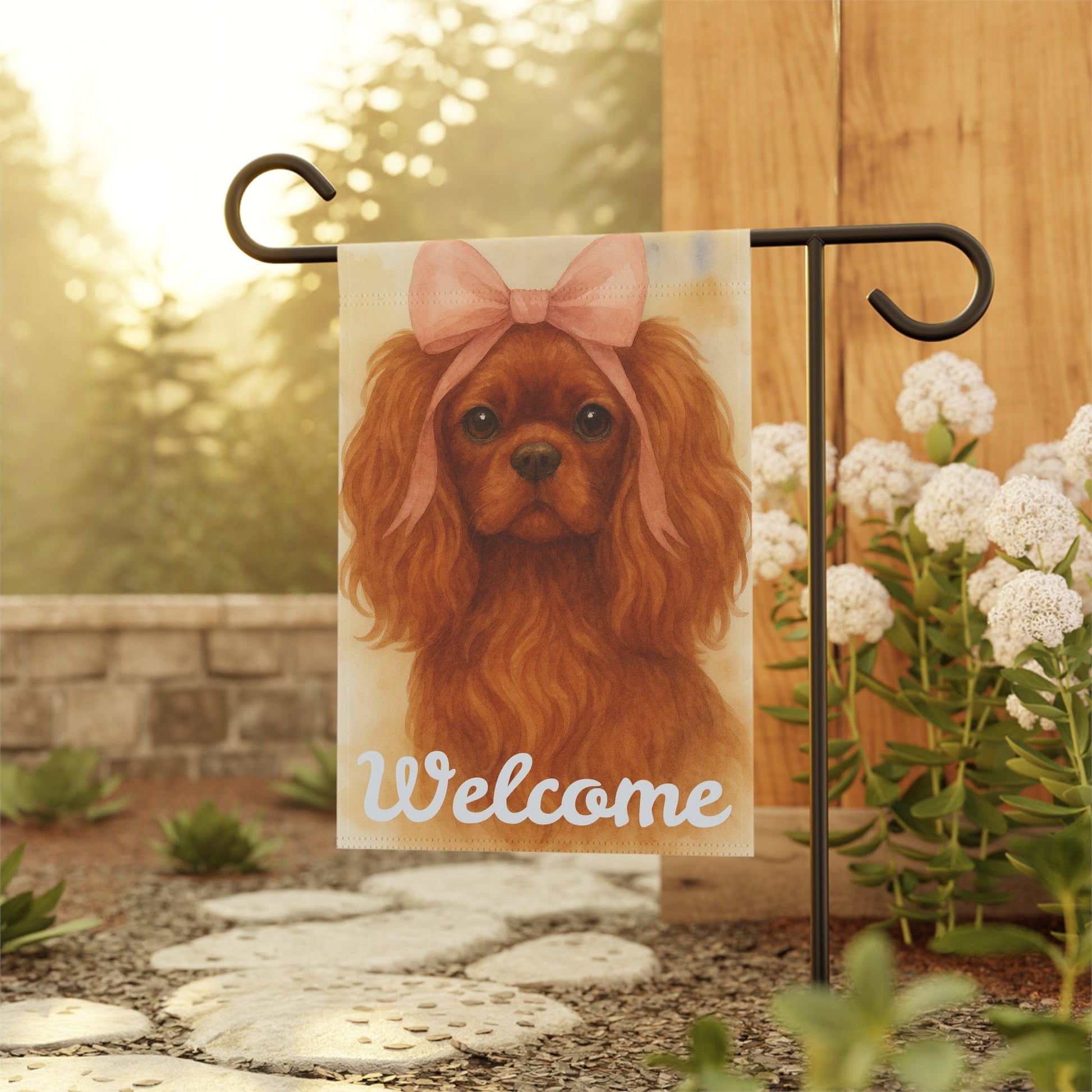 Ruby Cavalier Pink Coquette Garden Flag