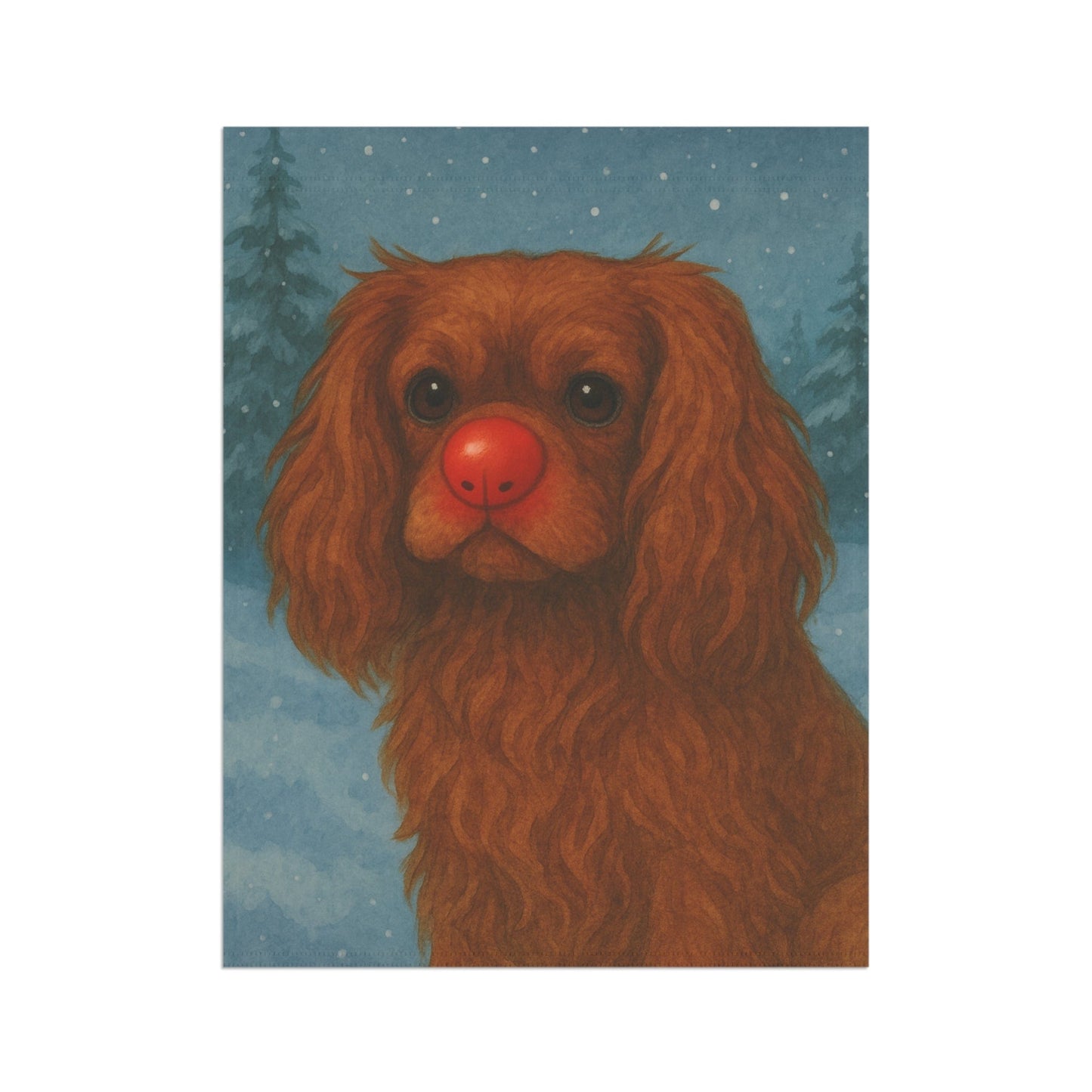 Ruby Cavalier Reindeer Garden Flag