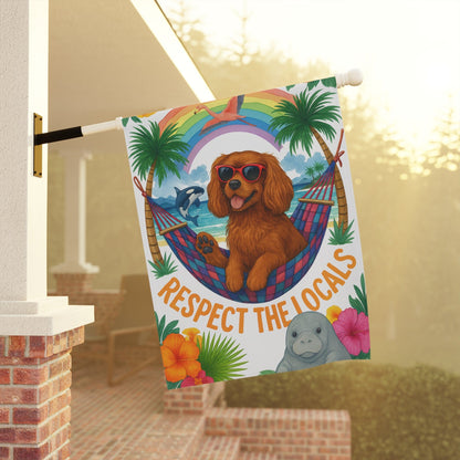 Ruby Cavalier Respect Garden Flag