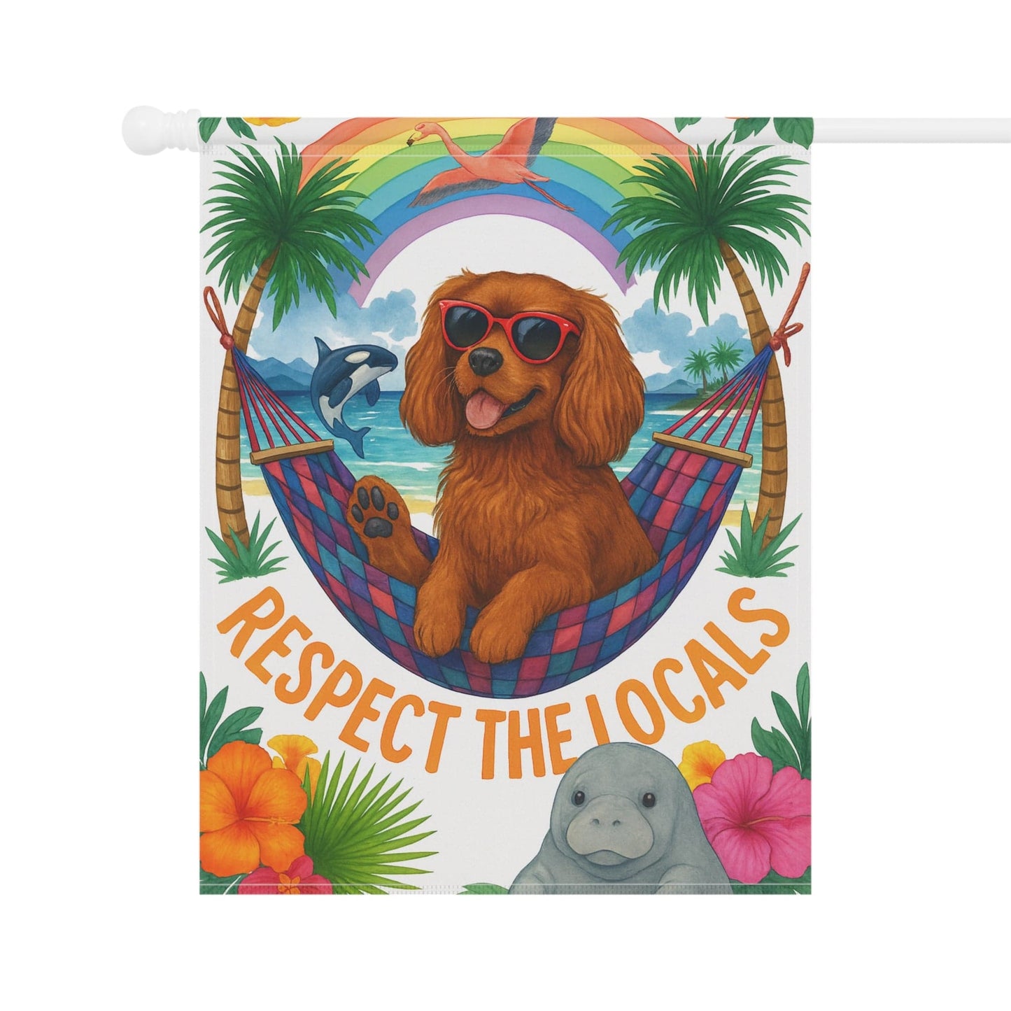 Ruby Cavalier Respect Garden Flag