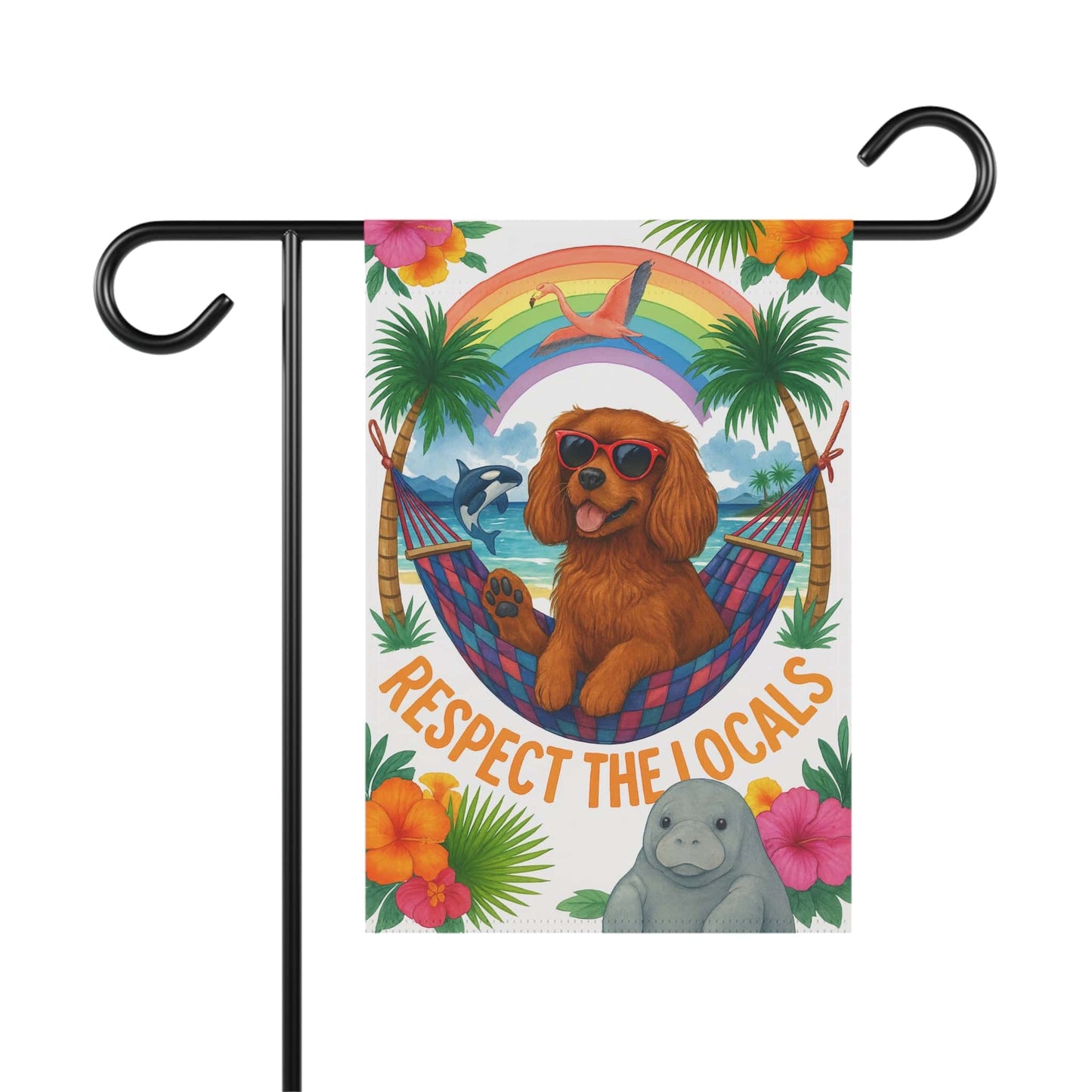 Ruby Cavalier Respect Garden Flag