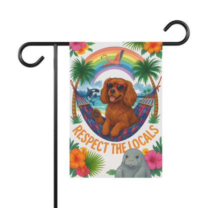 Ruby Cavalier Respect Garden Flag