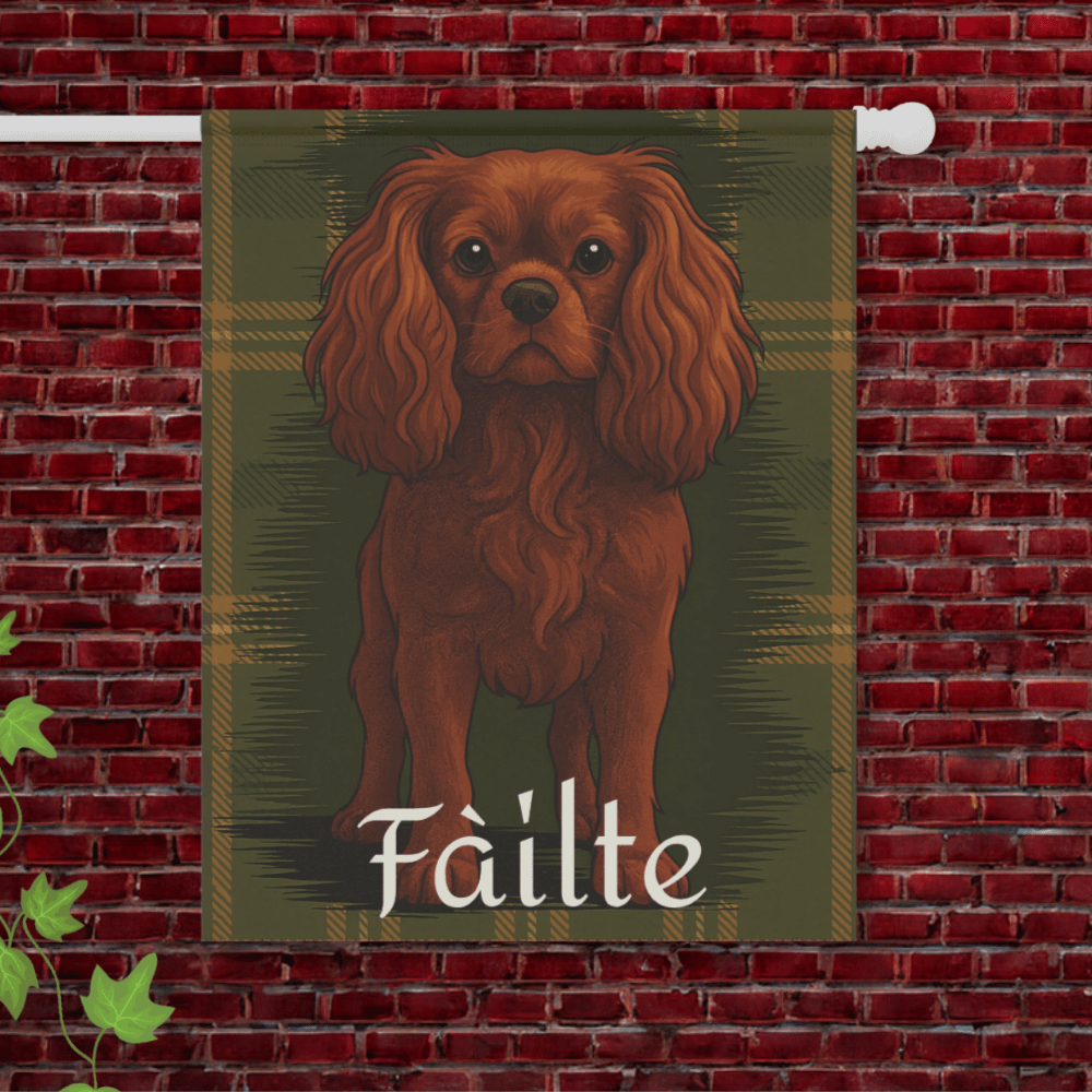 Ruby Cavalier Scottish Welcome Garden Flag 24.5'' × 32''