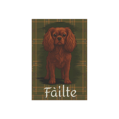 Ruby Cavalier Scottish Welcome Garden Flag