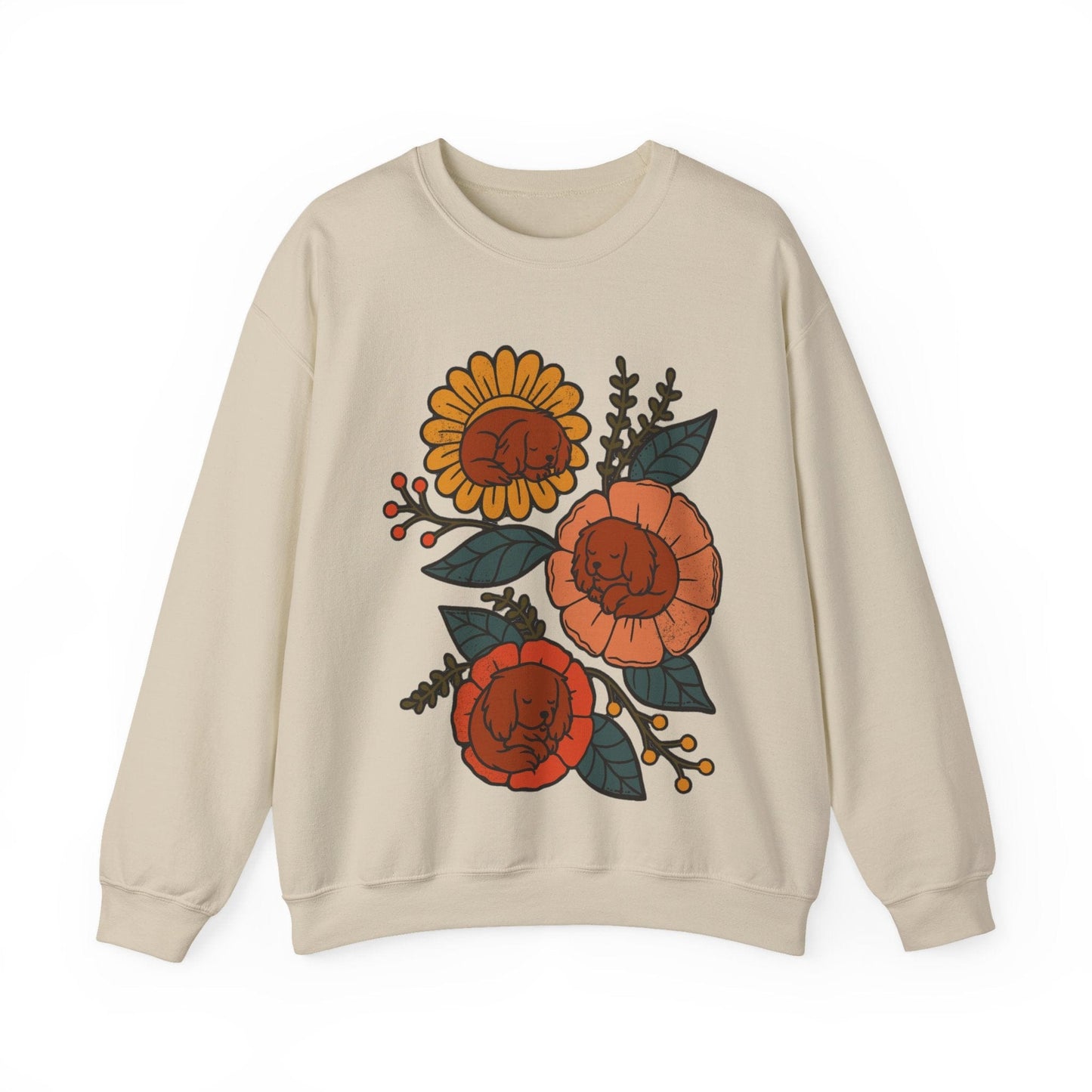 Ruby Cavalier Sleeping Flowers Sweatshirt