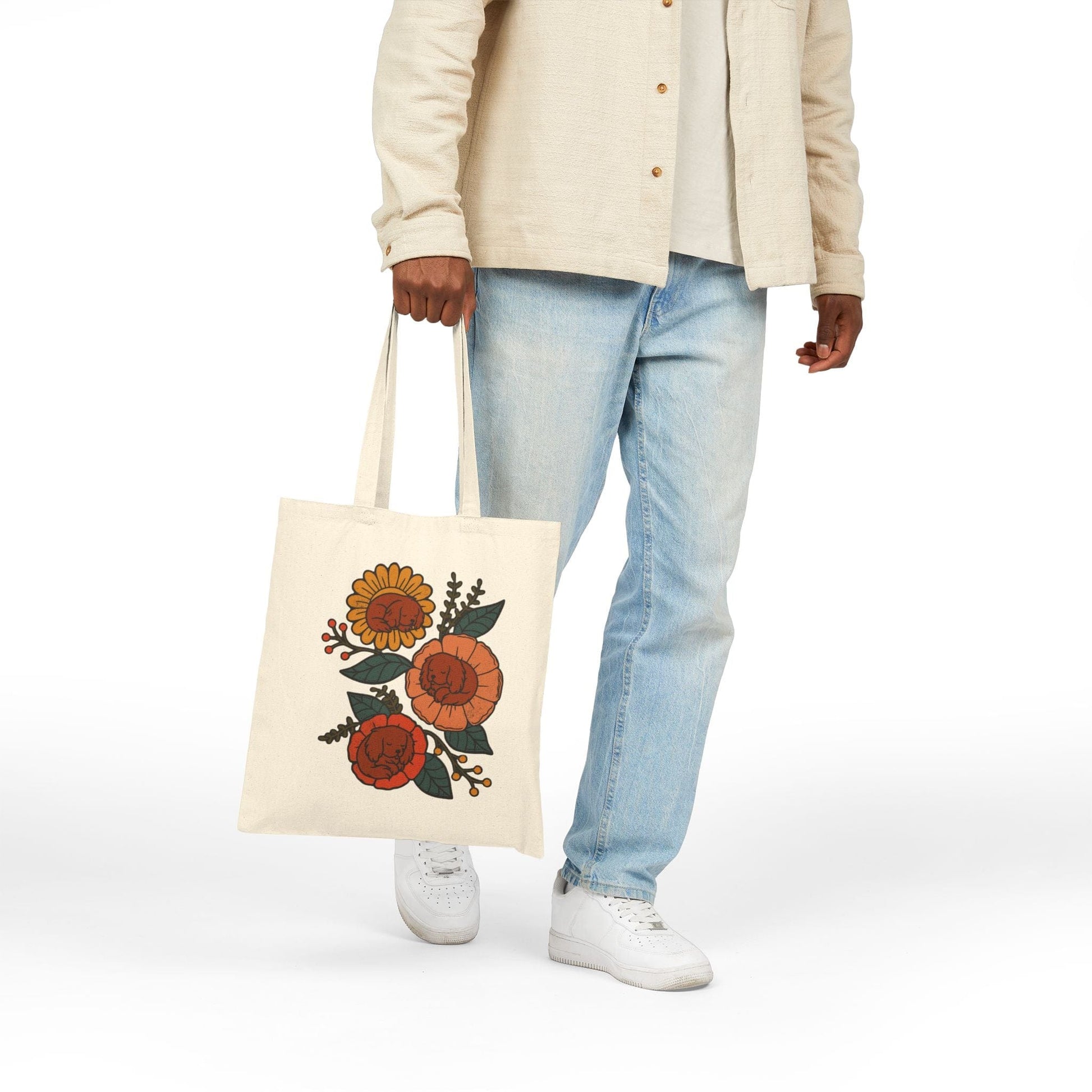 Ruby Cavalier Sleeping Flowers Tote Bag