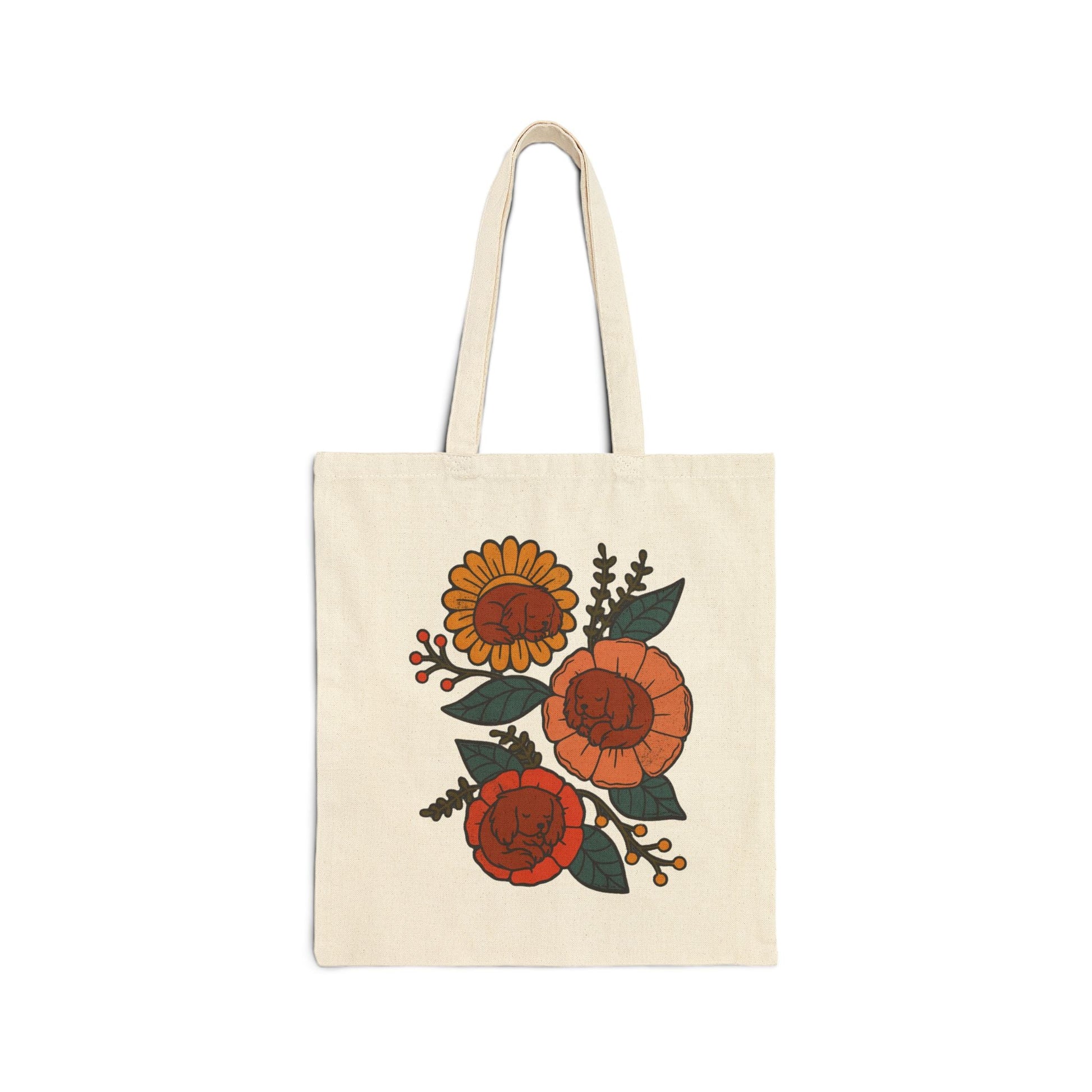 Ruby Cavalier Sleeping Flowers Tote Bag