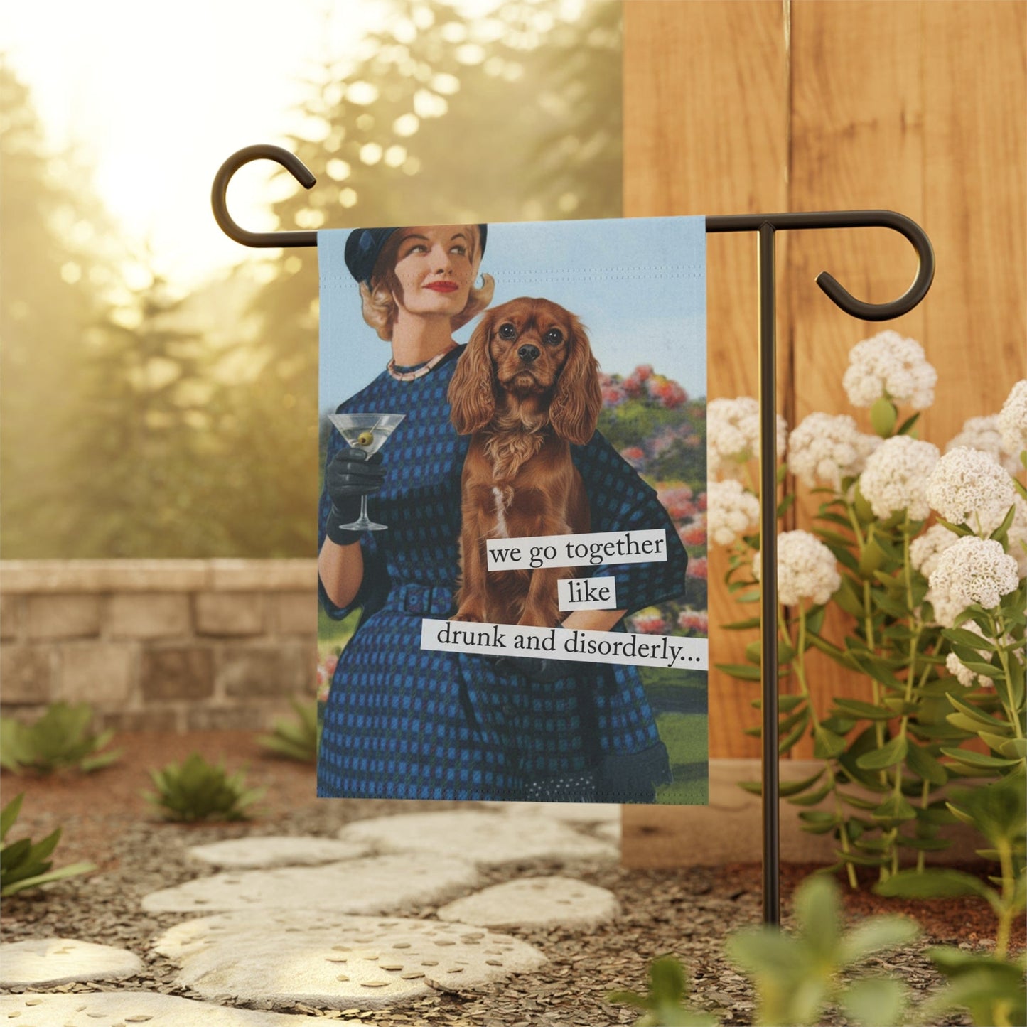 Personalized Cavalier Snarky Garden Flag
