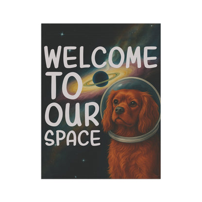 Ruby Cavalier Space Garden Flag