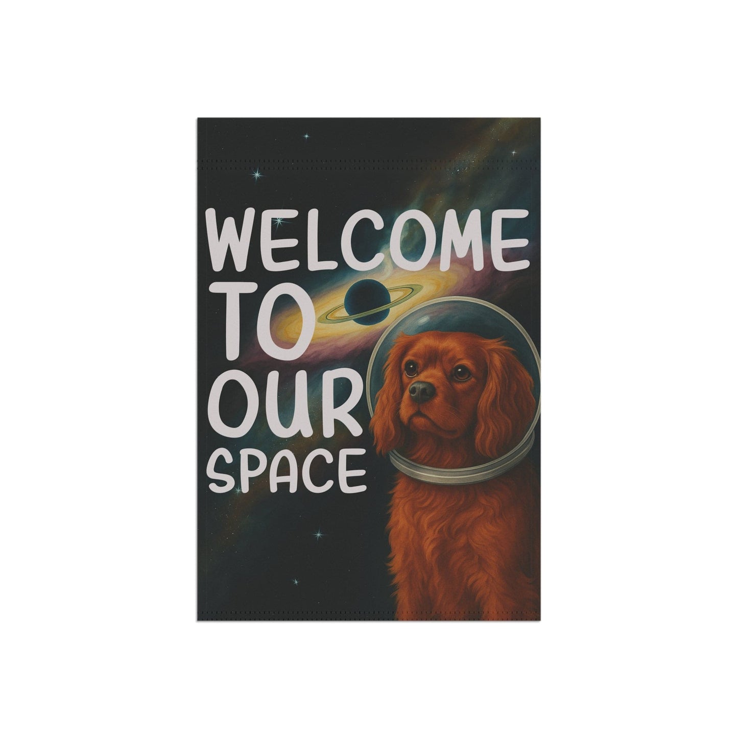 Ruby Cavalier Space Garden Flag