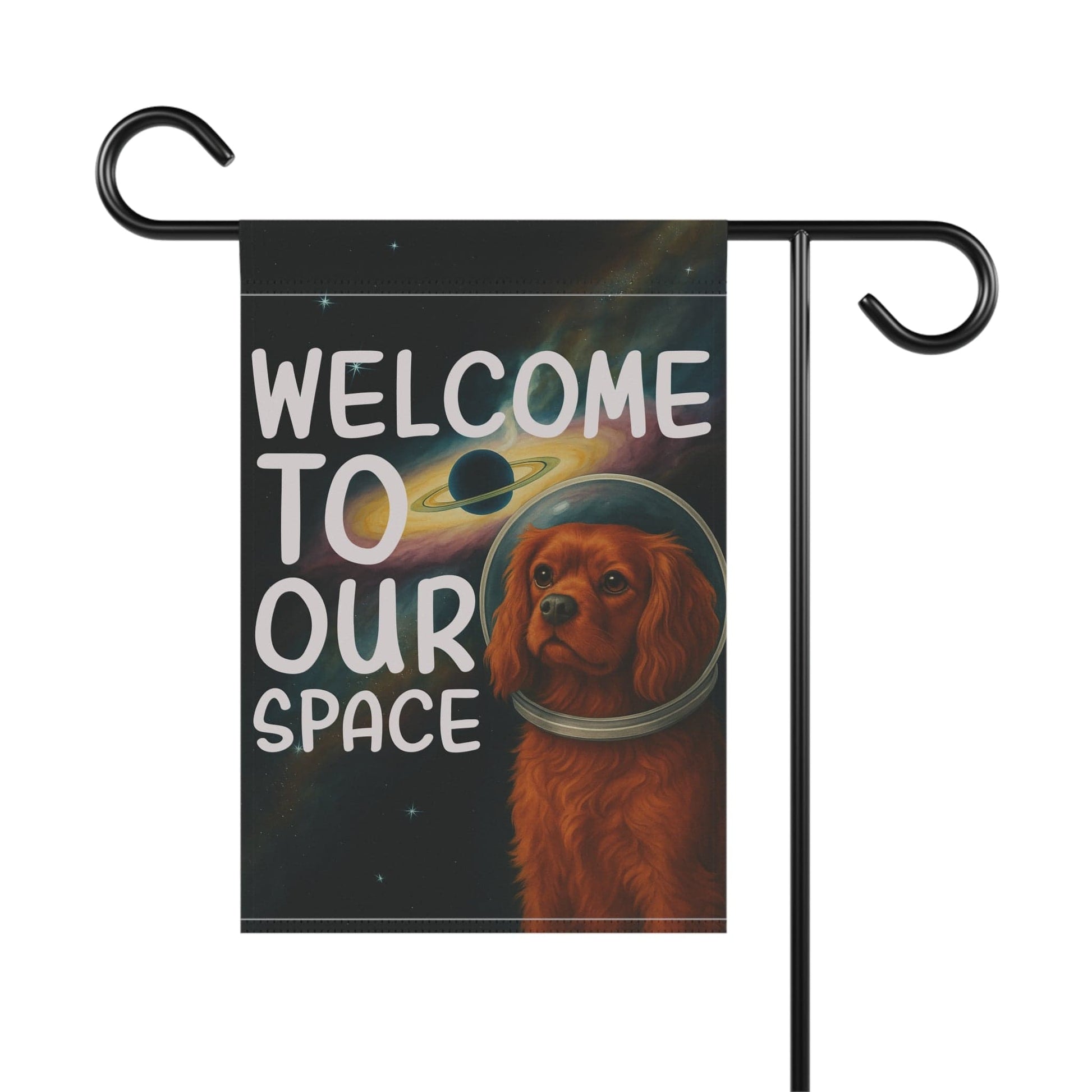Ruby Cavalier Space Garden Flag