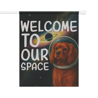 Ruby Cavalier Space Garden Flag