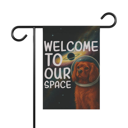 Ruby Cavalier Space Garden Flag