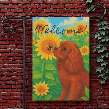 Ruby Cavalier Sunflower Garden Flag 12'' × 18''