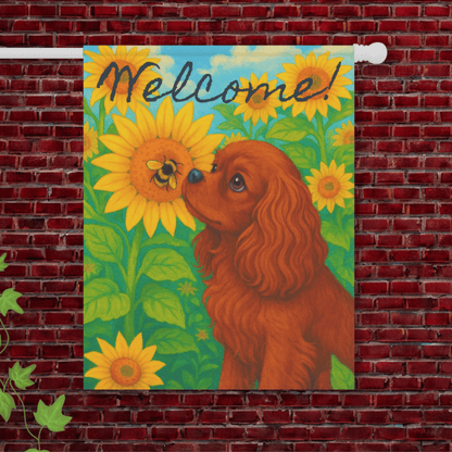Ruby Cavalier Sunflower Garden Flag 24.5'' × 32''