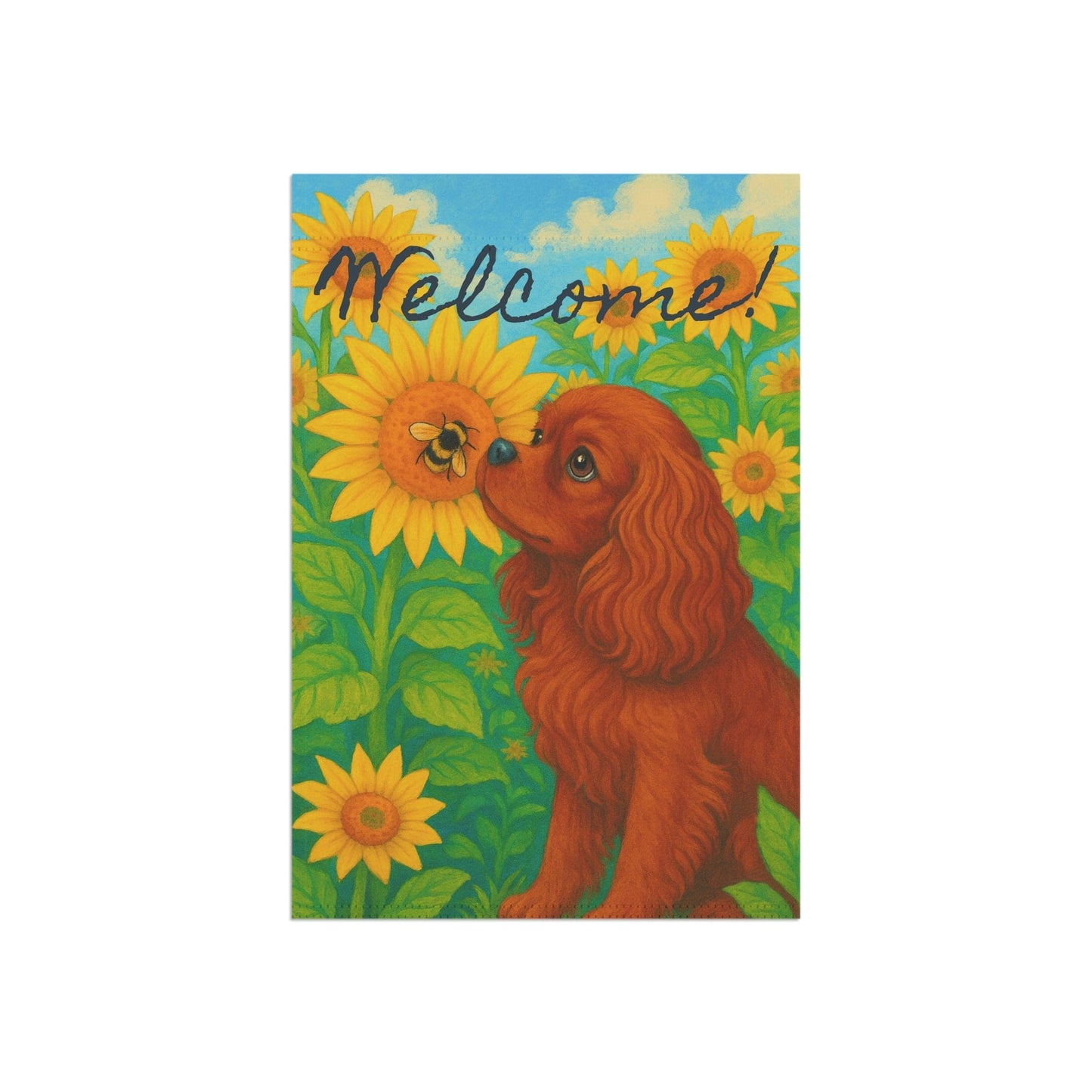 Ruby Cavalier Sunflower Garden Flag