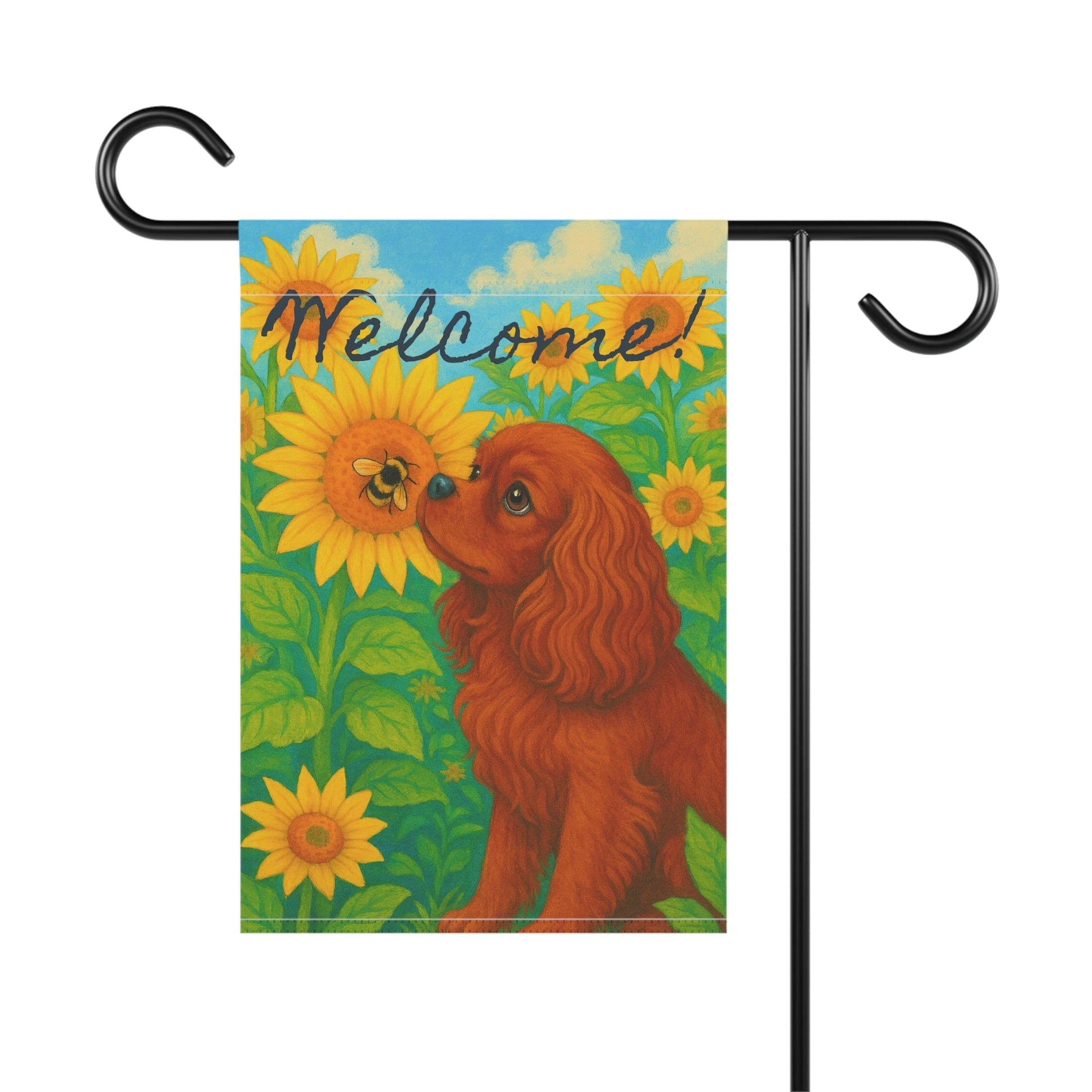 Ruby Cavalier Sunflower Garden Flag