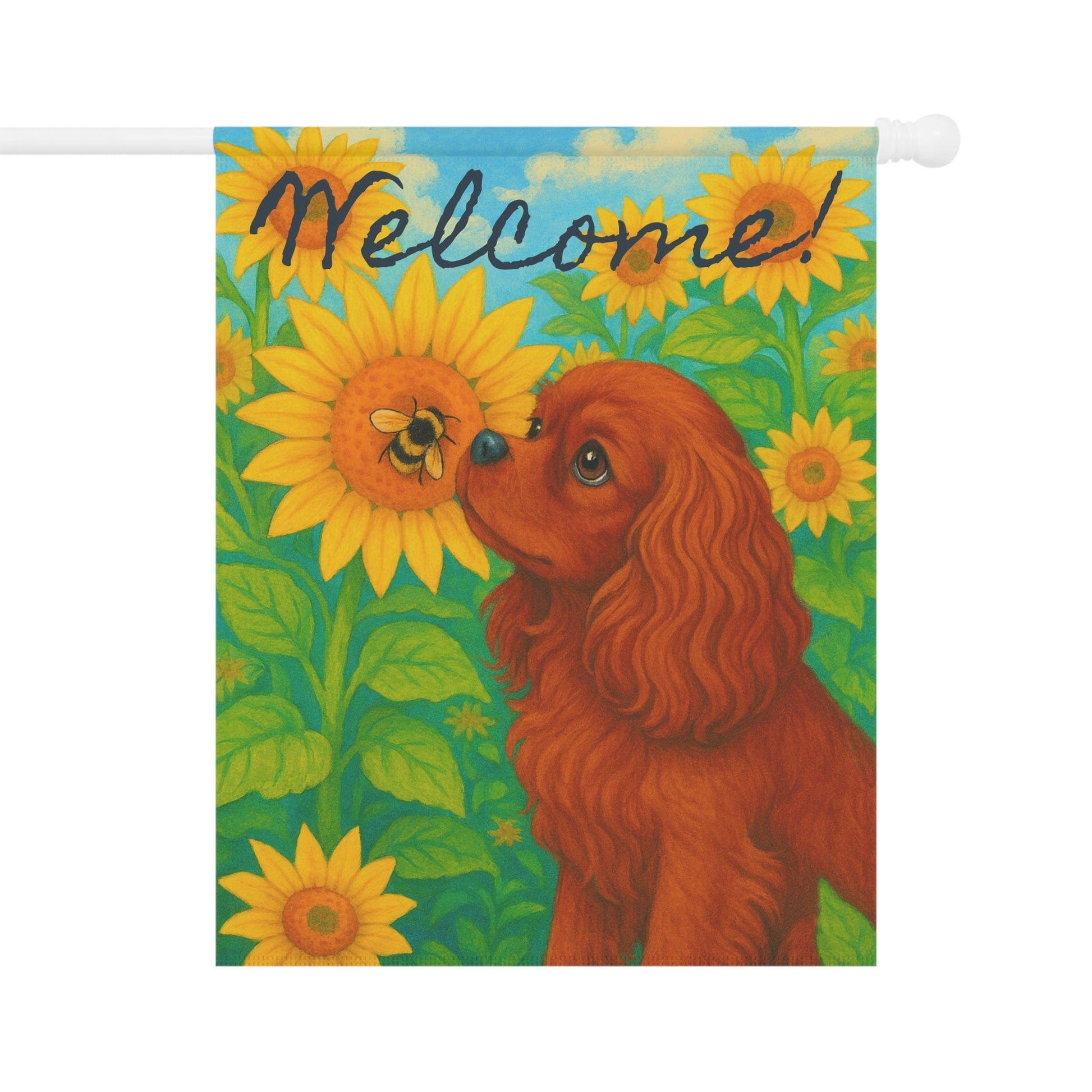 Ruby Cavalier Sunflower Garden Flag