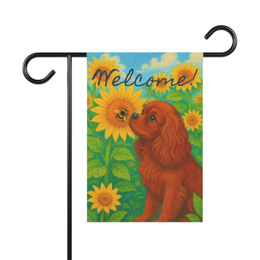 Ruby Cavalier Sunflower Garden Flag