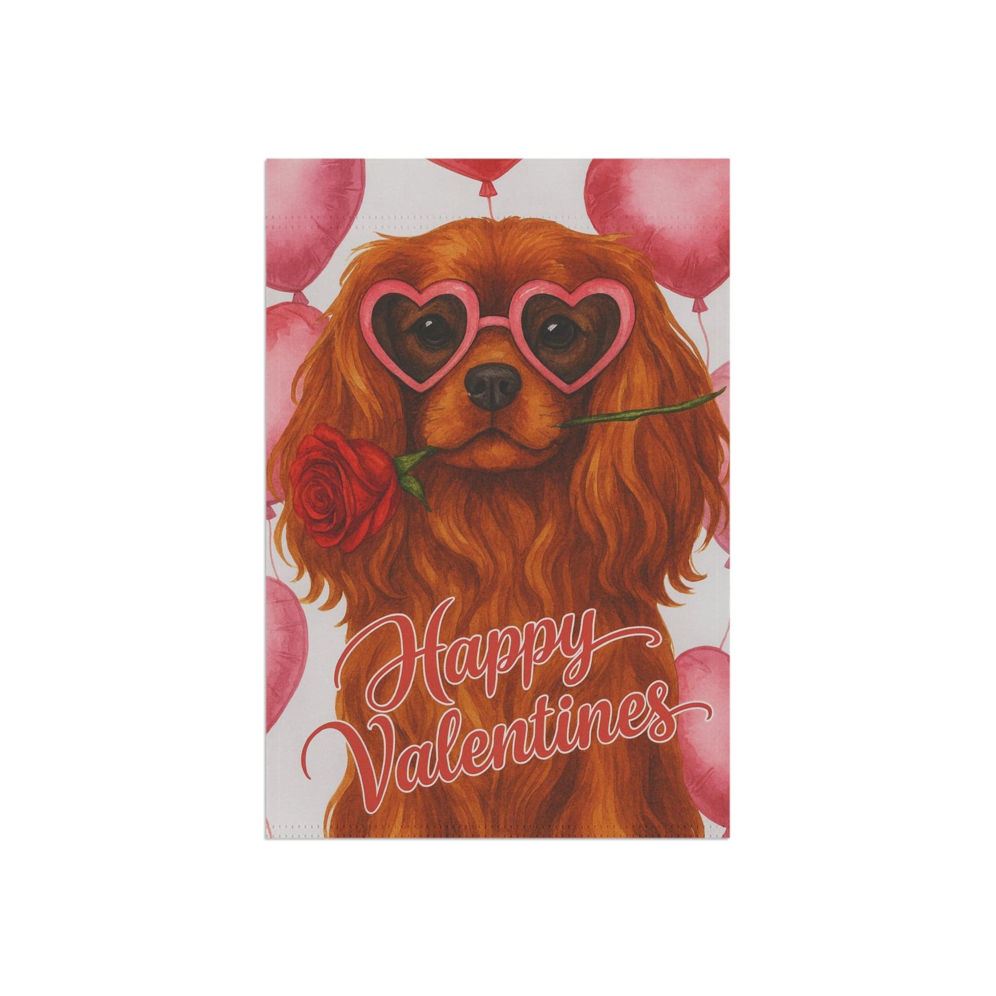 Ruby Cavalier Valentines Day Garden Flag