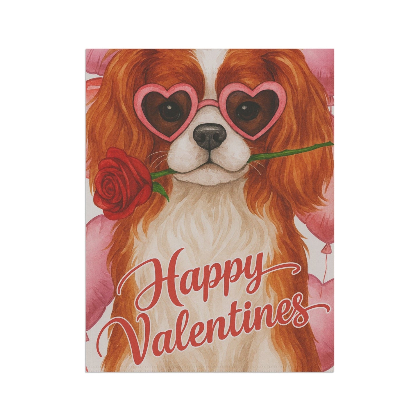 Ruby Cavalier Valentines Day Garden Flag