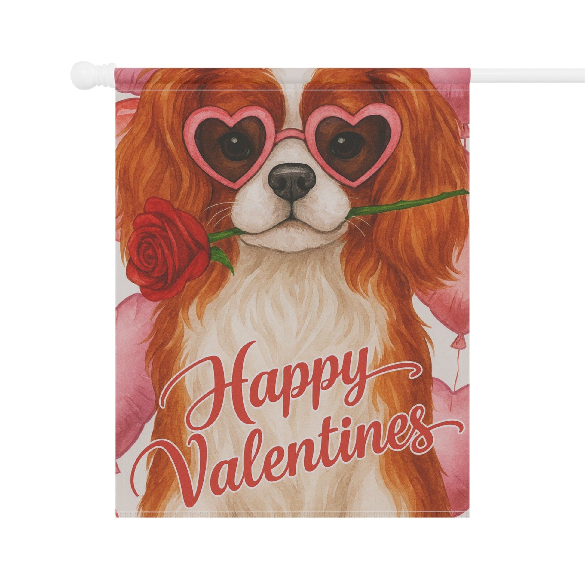 Ruby Cavalier Valentines Day Garden Flag