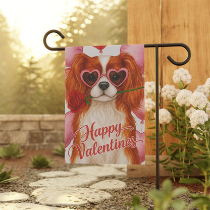 Ruby Cavalier Valentines Day Garden Flag