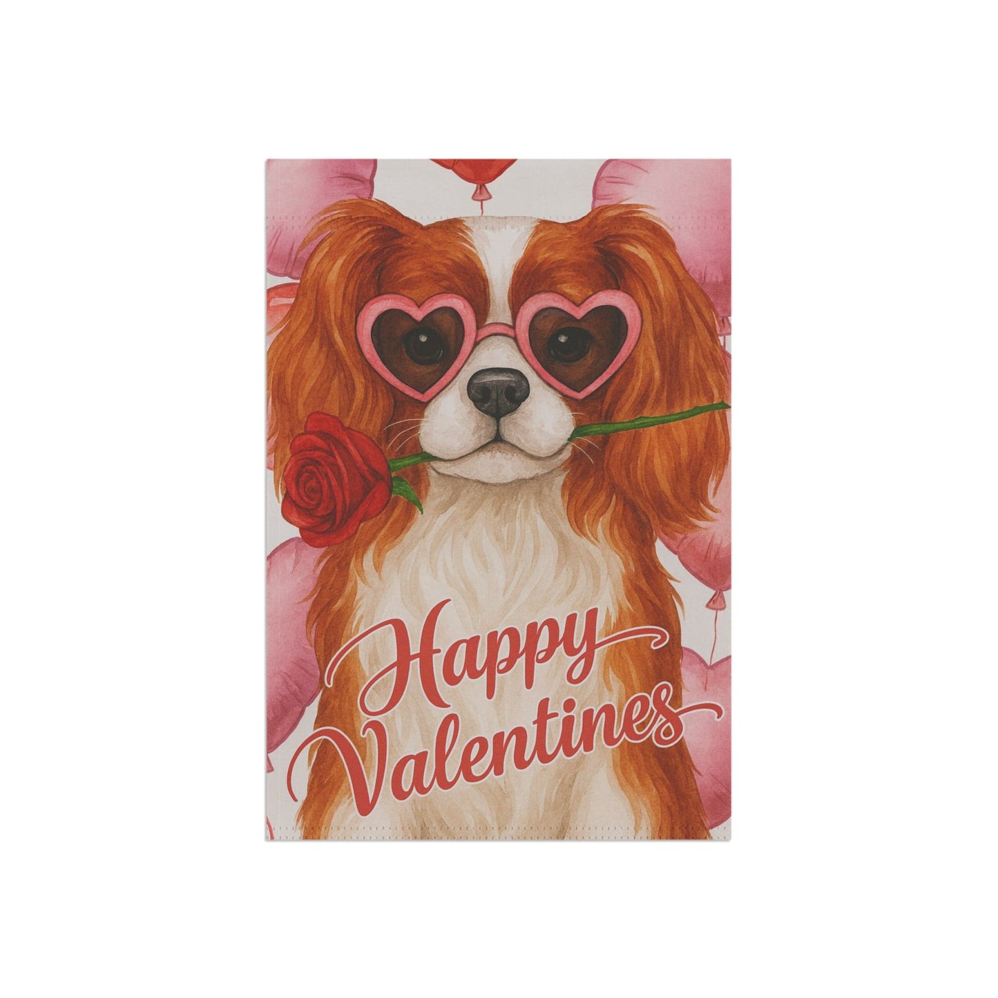 Ruby Cavalier Valentines Day Garden Flag