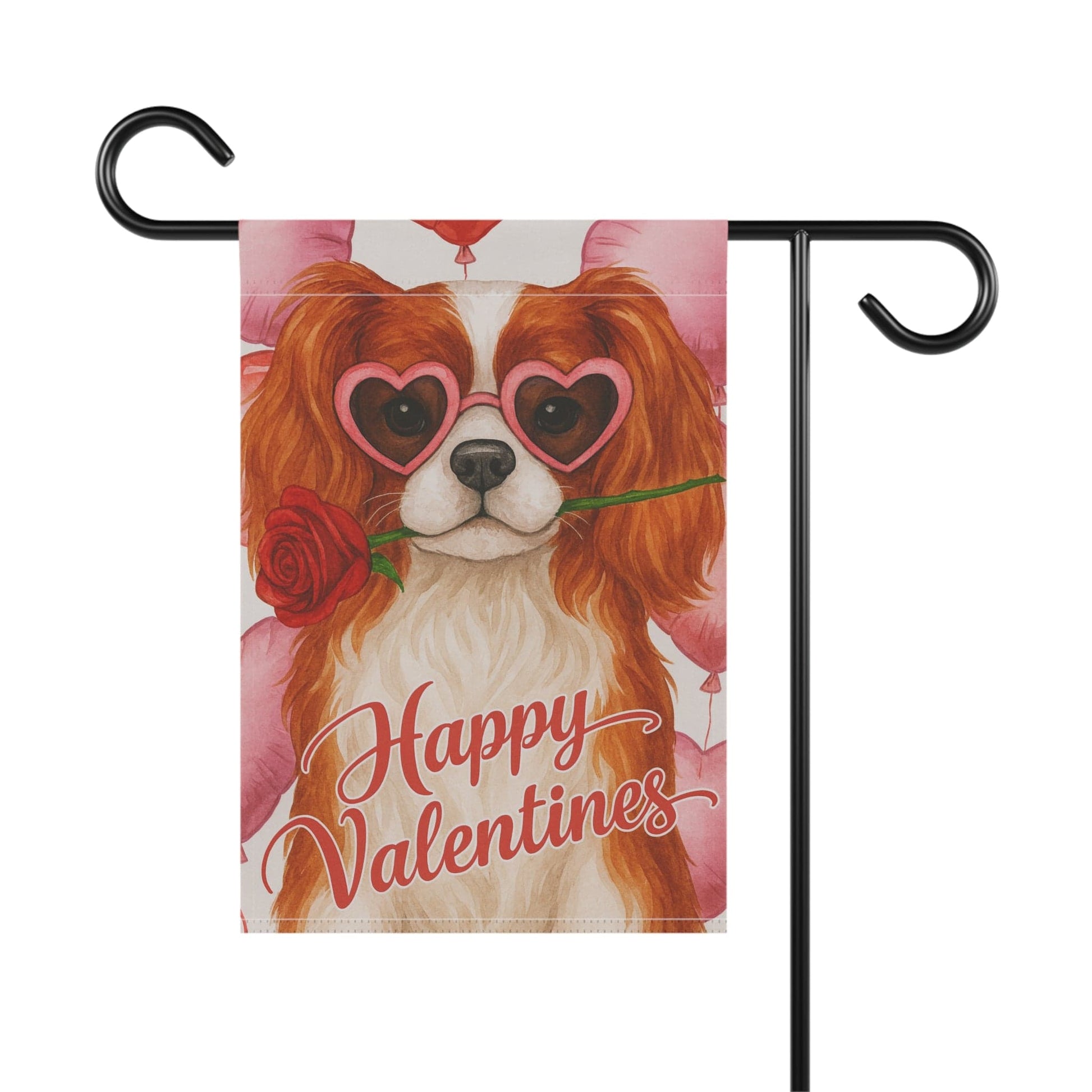 Ruby Cavalier Valentines Day Garden Flag