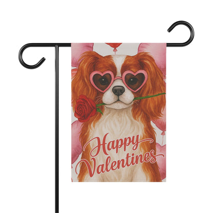 Ruby Cavalier Valentines Day Garden Flag