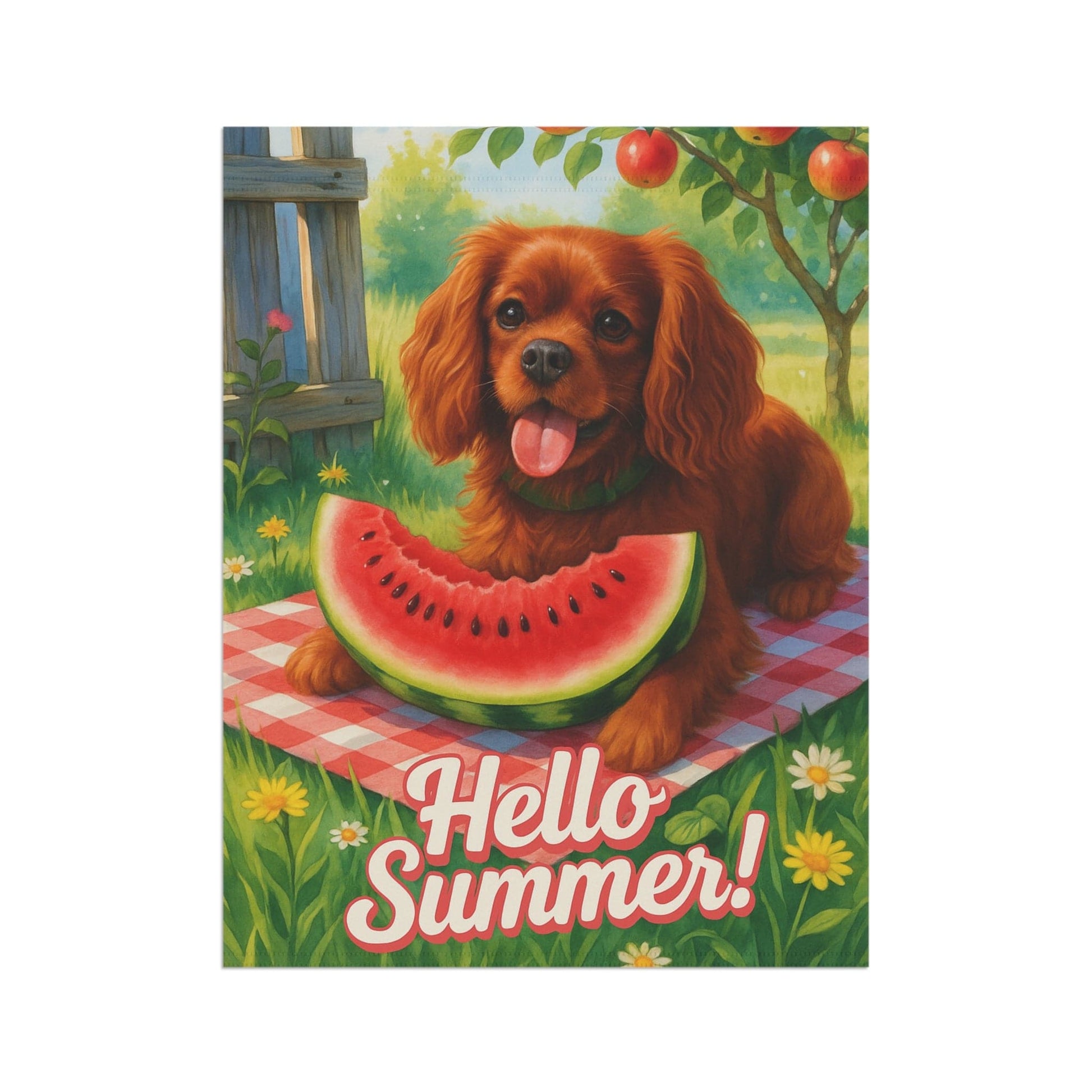 Ruby Cavalier Watermelon Garden Flag