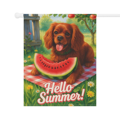Ruby Cavalier Watermelon Garden Flag